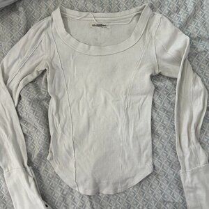 Free People White long sleeve top with cuff